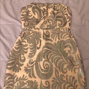 Sequenced tube top mini dress